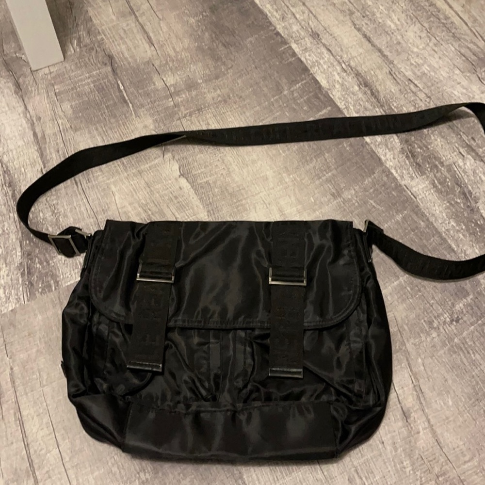 Kenneth Cole, black nylon messenger bag